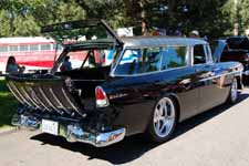 Amazing 1955 Chevy Nomad Wagon Riding on Huge Chromed Mags